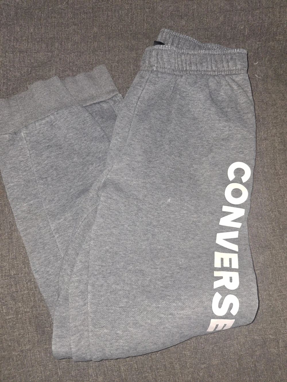 Converse Gray Sweatpants with White Side Logo